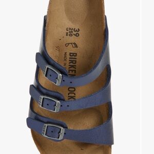 Birkenstock Navy Florida Graceful Slide Sandals as 39